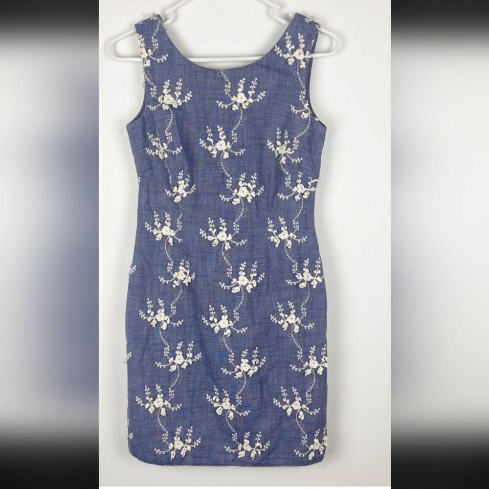 Just...Taylor Blue and White Floral Mini Dress